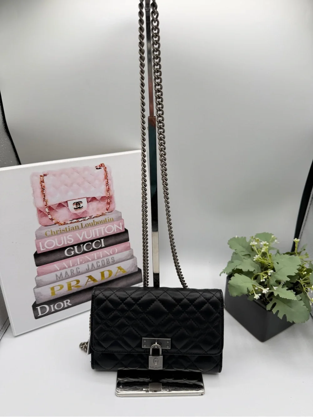 Kurt Geiger NWT Quilted Leather Chain Bag/Wallet
